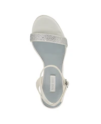 Nine West Women's Loola Bridal Satin High Stiletto Sandals