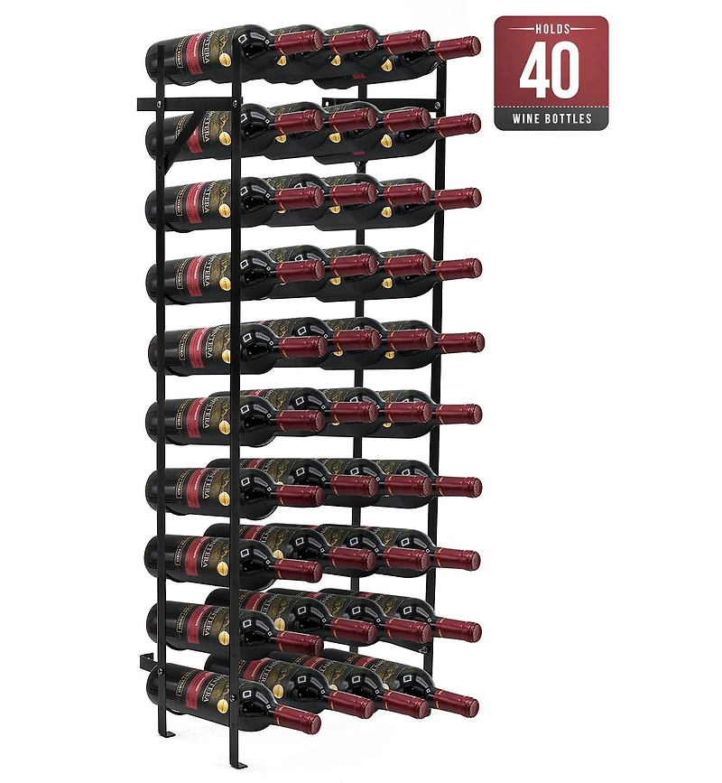 Sorbus 40-Bottle Freestanding Wine Rack Stand - Perfect Storage for Kitchen, Dining Room, Bar, or Wine Cellar