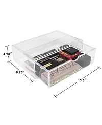 Sorbus Clear Large Stackable Acrylic Drawers - for Organizing Make up, Nail Polish, Hair Accessories