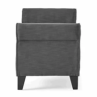 50” Armed Storage Bench,Upholstered Ottoman for Bedroom,Living Room, or Entryway-The Pop Home