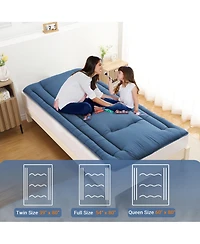 gaomon Japanese Floor Mattress Twin, Foldable Futon, Thick Sleeping Pad & Portable Camping Mattress, for Living Room & Guest Room