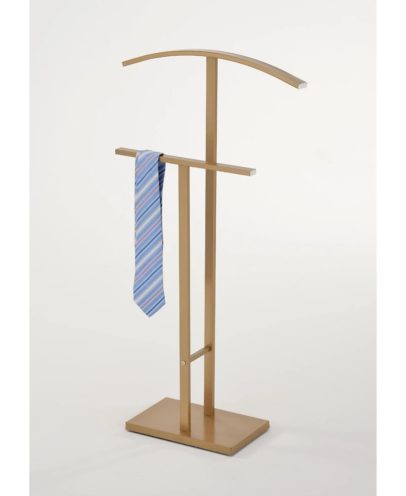 Kings Brand Furniture Dossi Metal Suit Valet Stand, Clothes Rack, Clothing Organizer, Jacket Hanger, Tie Hanger