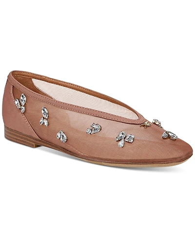 Circus Ny by Sam Edelman Women's Tina Jewel Embellished Mesh Flats