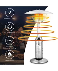 Gouun 11 000BTU Portable Tabletop Patio Stainless Steel Standing Propane Heater