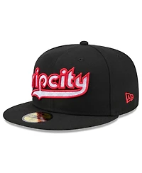 New Era Men's Black Portland Trail Blazers 2024/25 City Edition 59FIFTY Fitted Hat