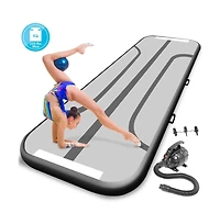 SereneLife 9.8 ft. Floor Tumble Track Mat with Electric Air Pump