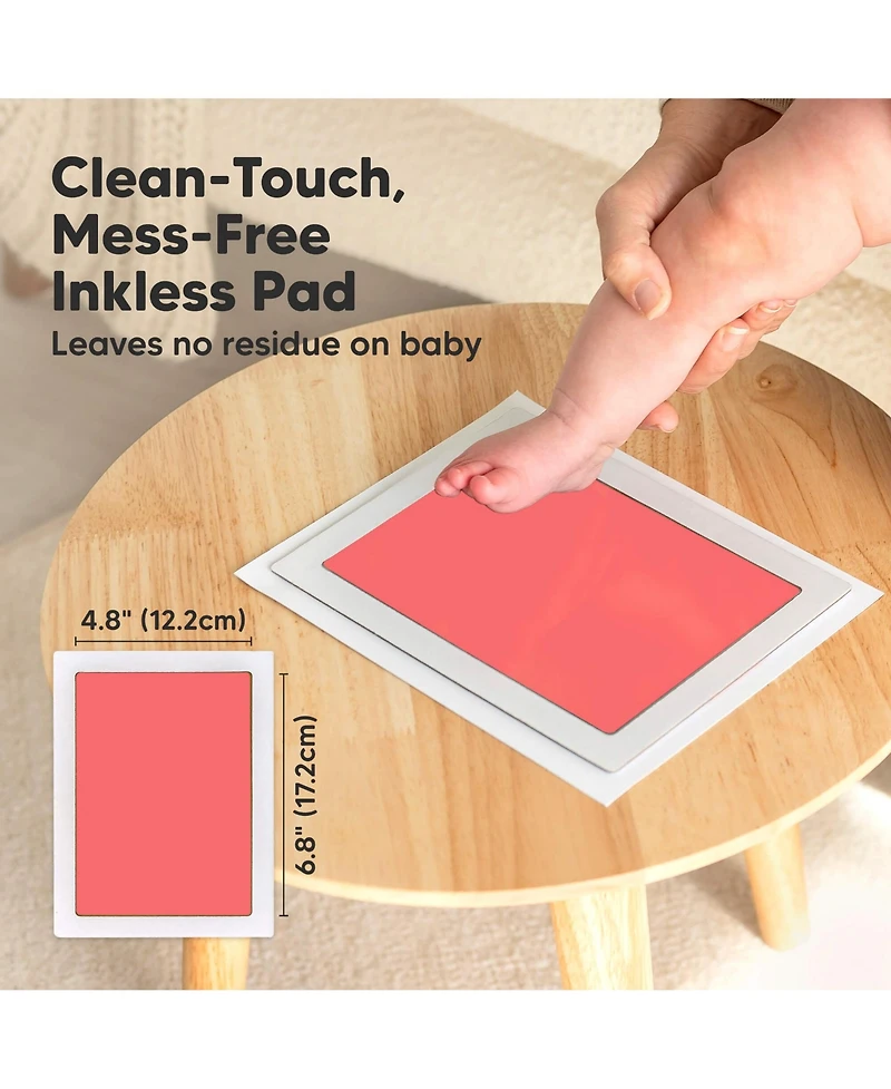 KeaBabies Kids 1pk Inkless Ink Pad Hand and Footprint Kit, Clean Touch Dog Paw, Nose Print Kit Pet Safe, Jumbo