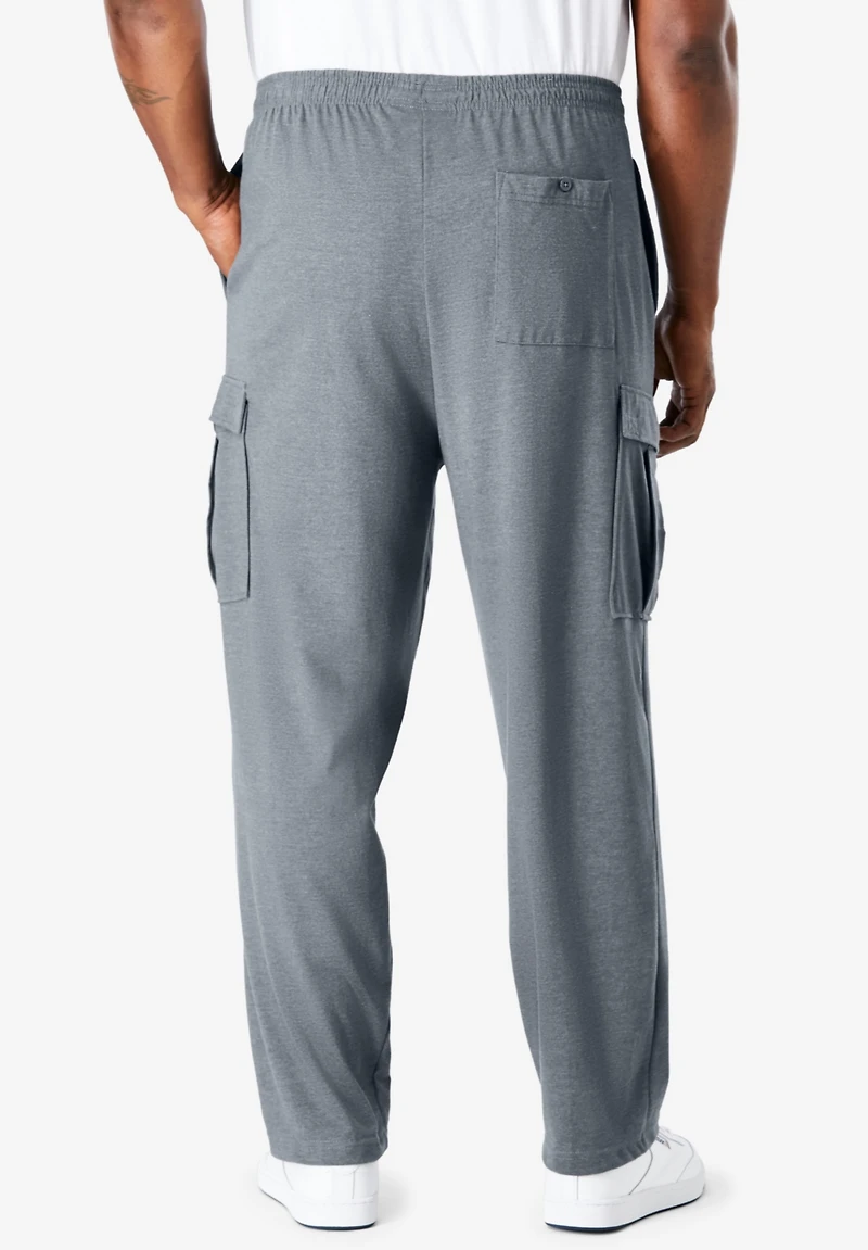 KingSize Big & Tall Lightweight Jersey Cargo Sweatpants