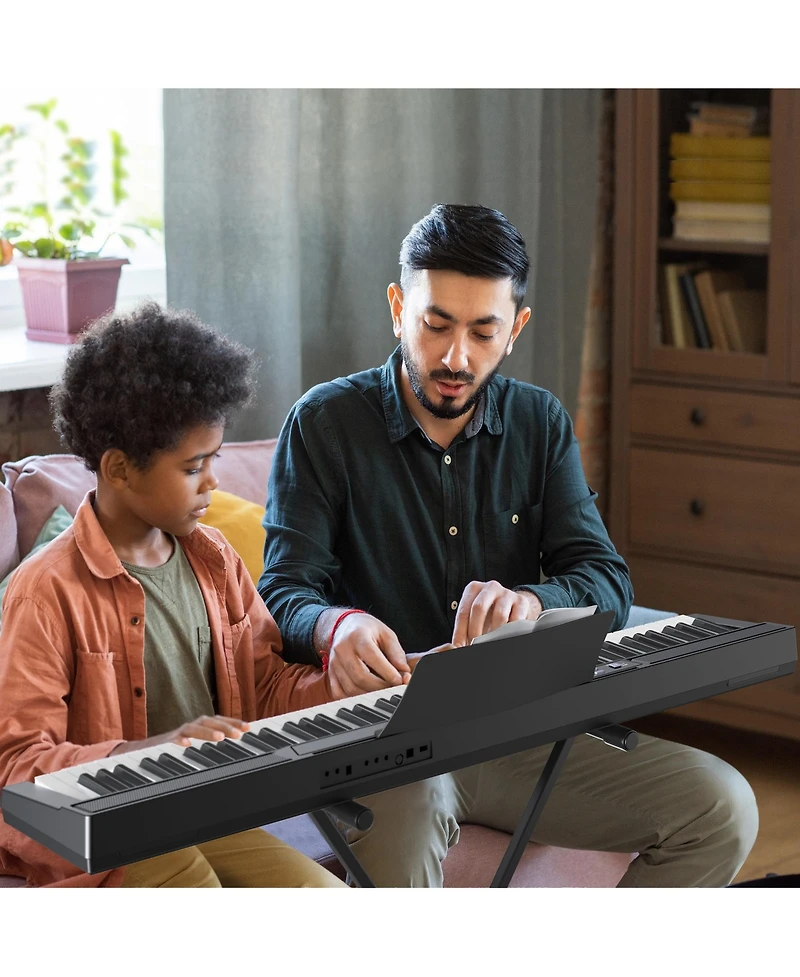 Skonyon 88 Key Digital Piano Keyboard Portable Electric Piano with 8 Accessories