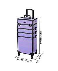 Byootique 3-Piece Makeup Train Cases Cosmetic Organizer Kit Grace ForgetMeNo
