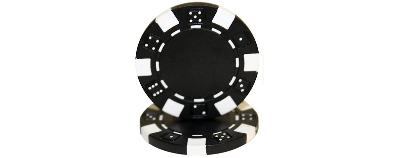 Slickblue Striped Poker Chips Set (25-Pack) for Casino-Style Gaming