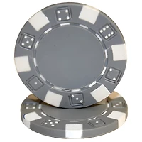 Slickblue Striped Poker Chips Set (25-Pack) for Casino-Style Gaming