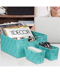 Sorbus 7-Piece Double Woven Basket Bin Set