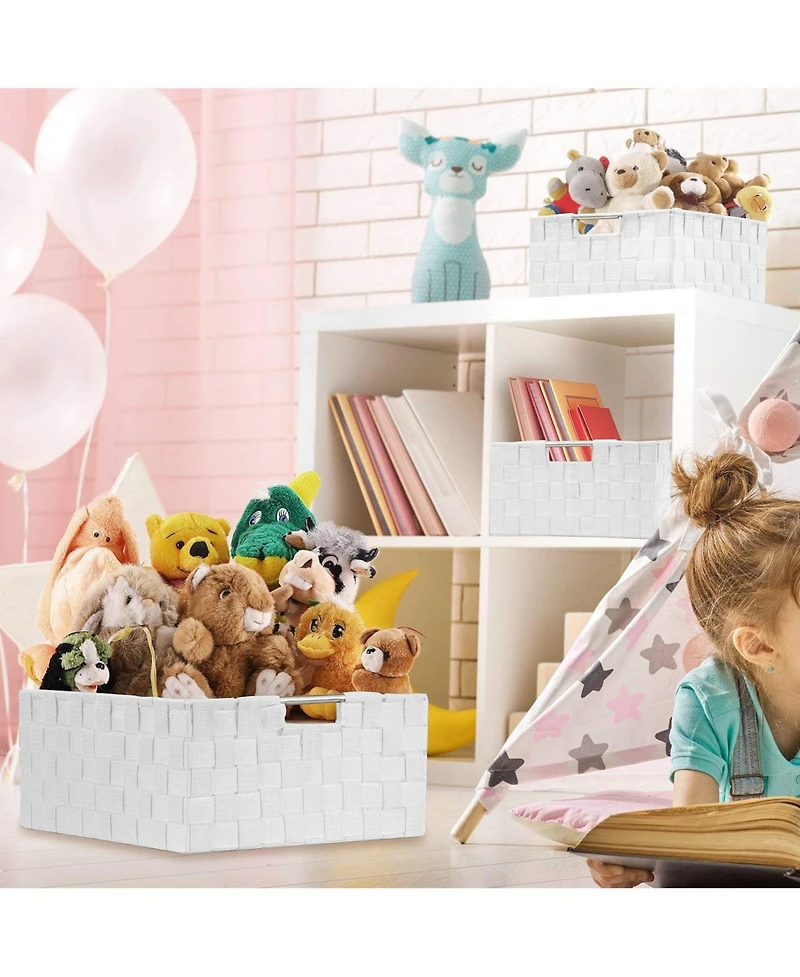 Sorbus 7-Piece Double Woven Basket Bin Set