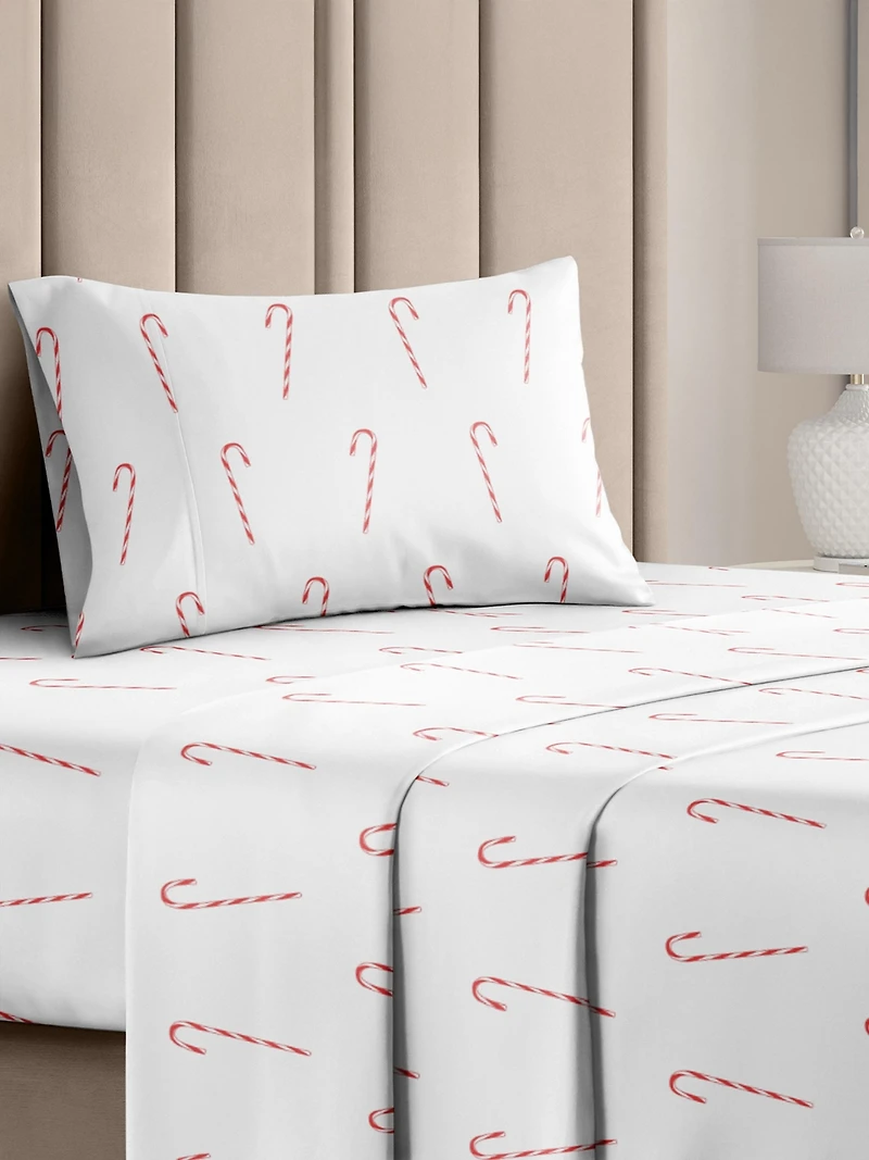 Christmas 4 Piece Microfiber Sheet Set (Twin / Reindeer 2)