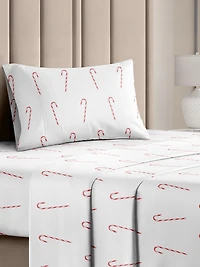 Christmas 4 Piece Microfiber Sheet Set (Twin / Reindeer 2)