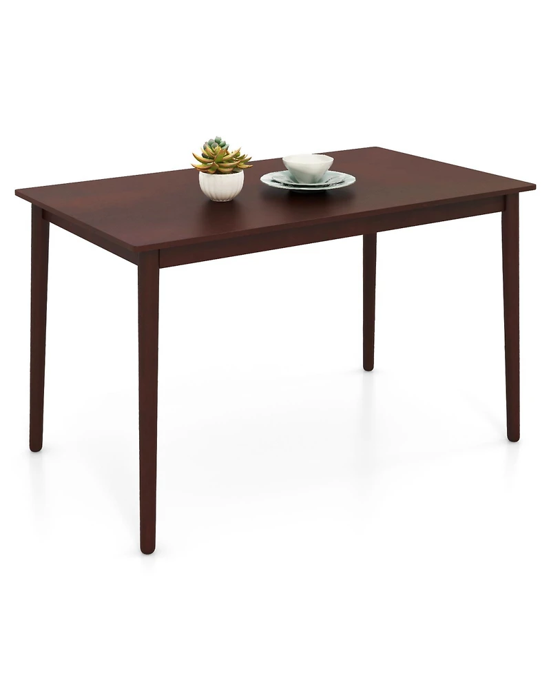 Gouun 48 Inches Mid Century Dining Table for 4 with Rubber Wood Legs