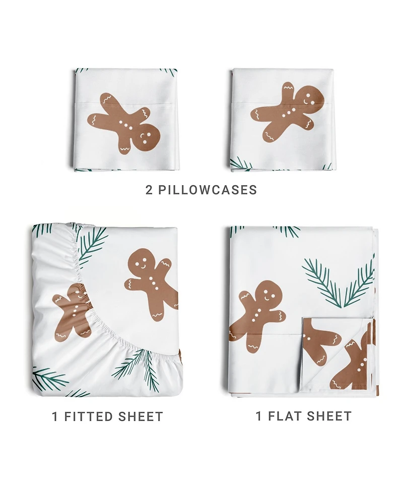 Christmas 4 Piece Microfiber Sheet Set (Queen