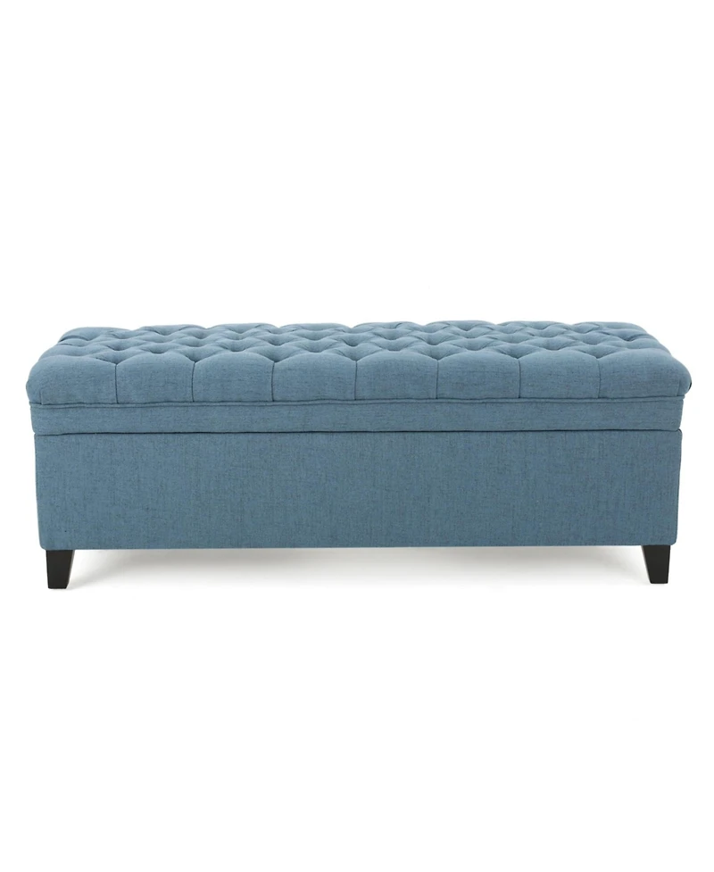 Button-Tufted Storage Ottoman with Soft-Close Lid, for Bedroom, Living Room, Entryway-The Pop Home
