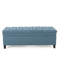 Button-Tufted Storage Ottoman with Soft-Close Lid, for Bedroom, Living Room, Entryway-The Pop Home