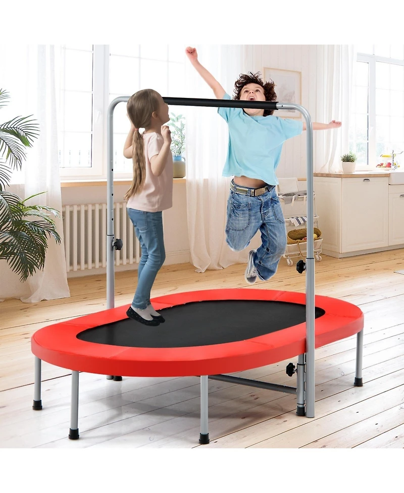 Gouun 2-Person Foldable Mini Kids Fitness Rebounder Trampoline
