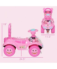 Qaba Toddler Push Car, Kids Foot to Floor Sliding Car,