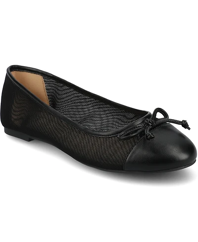 Journee Collection Women's Kaiah Cap Toe Ballet Flats