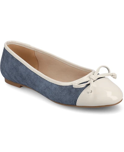 Journee Collection Women's Kaiah Cap Toe Ballet Flats