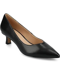 Journee Collection Women's Pammie Pointed Toe Kitten Heel Dress Pumps