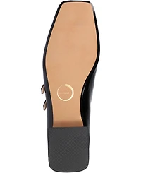 Journee Collection Women's Gredah Square Toe Double Strap Mary Jane Flats