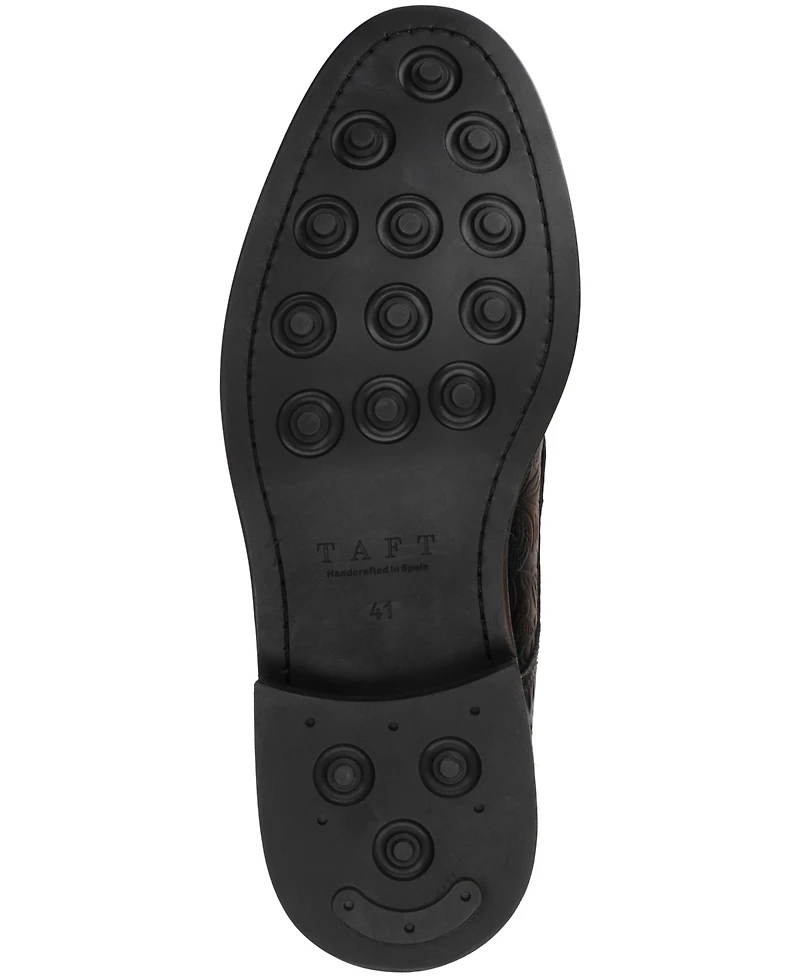 Taft Men's Rome Embossed Leather Cap Toe Lace-up Boot
