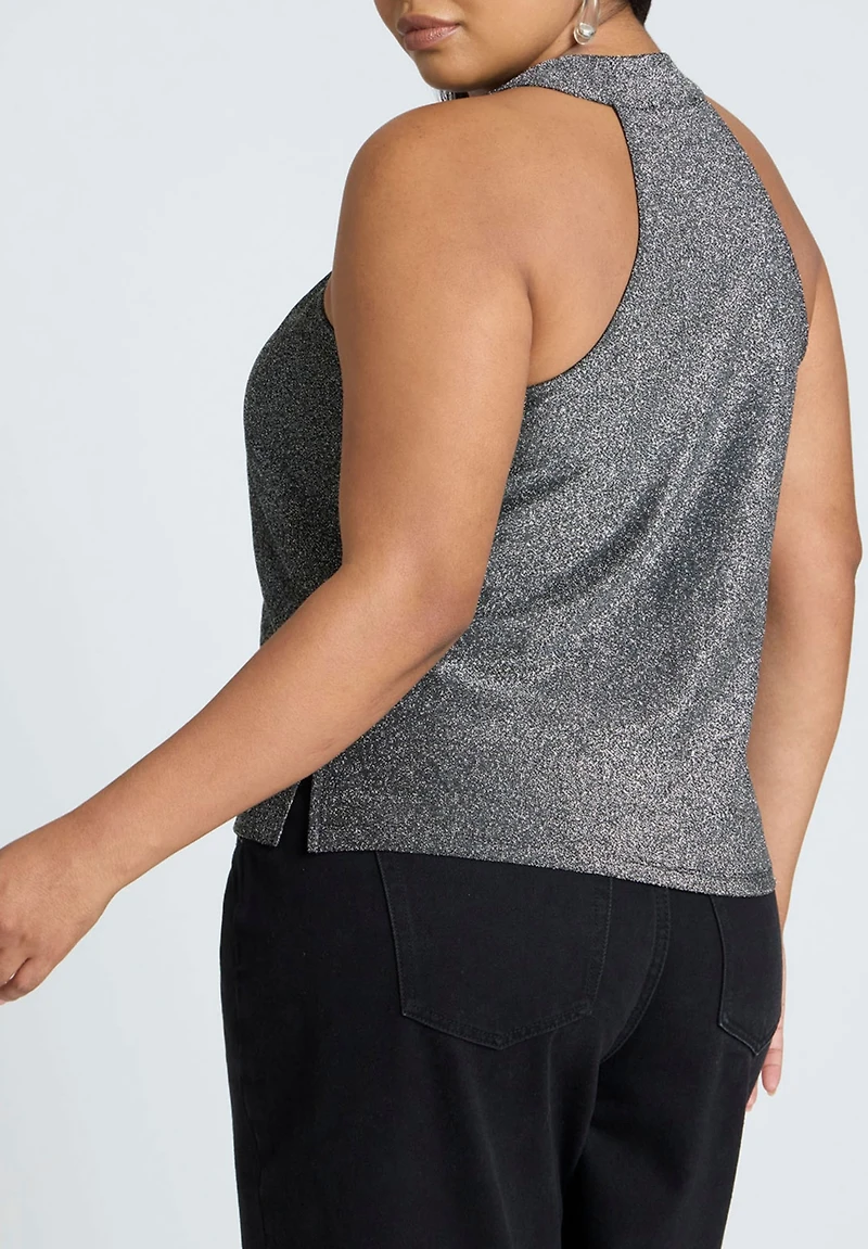 Eloquii Women's Lurex Halter Top