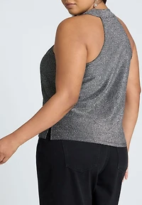 Eloquii Women's Lurex Halter Top