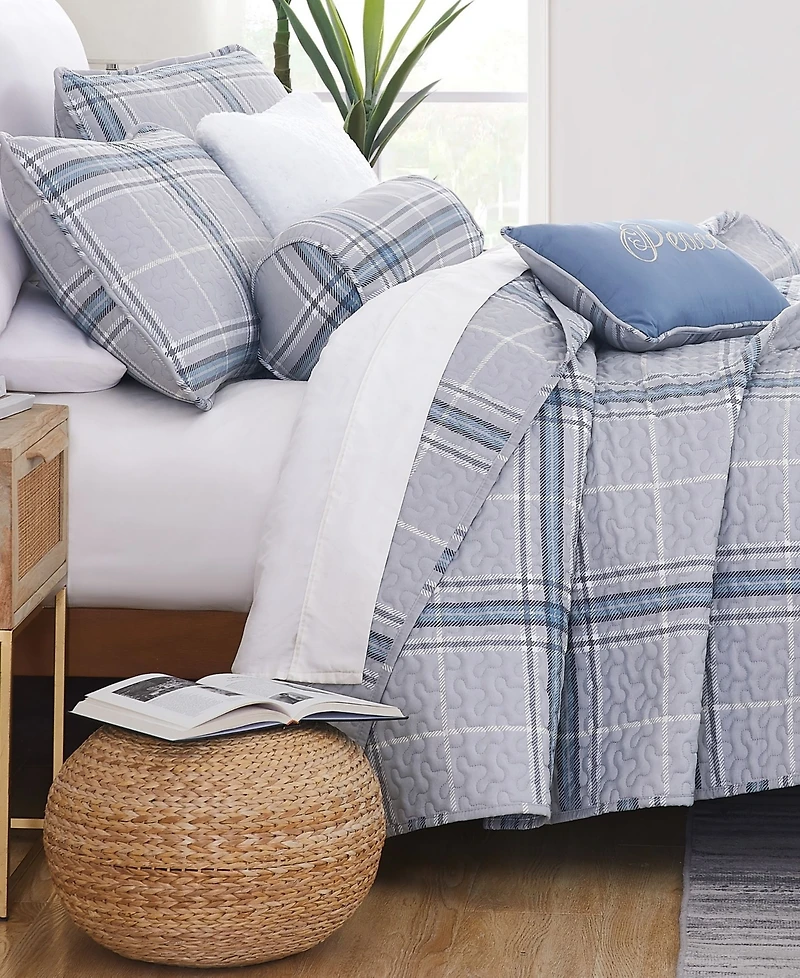 Southshore Fine Linens Vilano Plaid 6-Pc. Quilt Set, Full/Queen