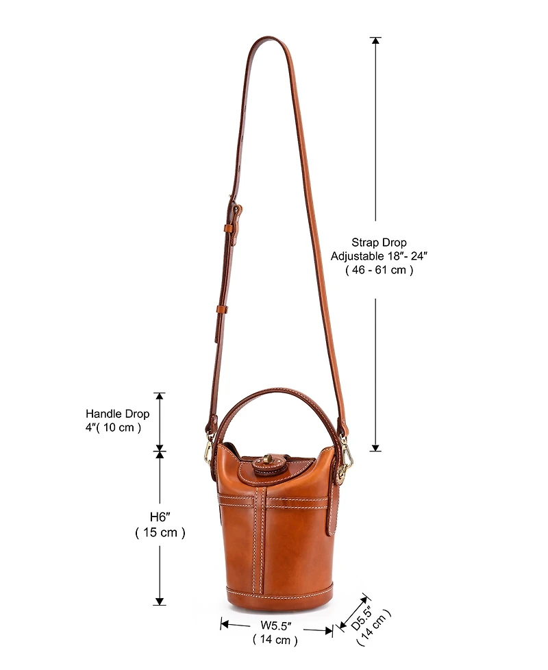 Old Trend Begonia Vintage Bucket Crossbody Bag