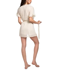 Linea Donatella Women's 3pc Wrap, Babydoll Chemise & Thong Set
