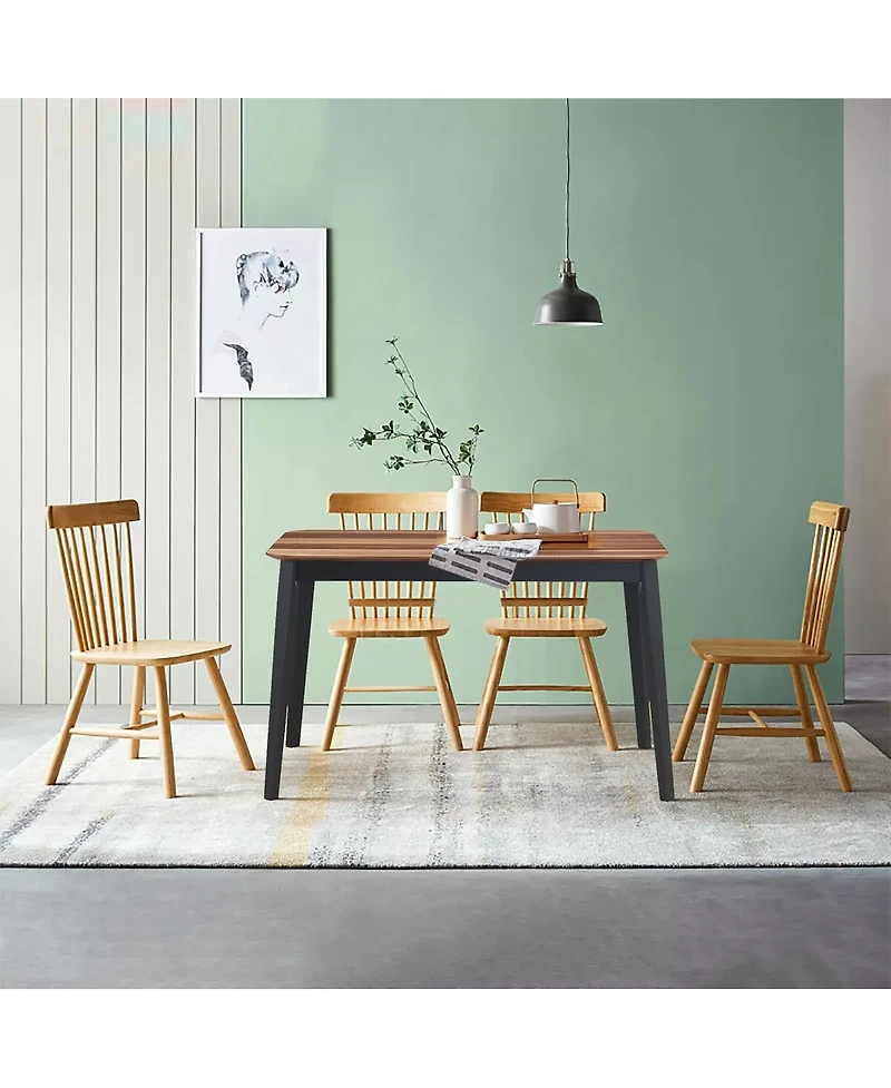 Gouun Mid Century Modern Rectangular Dining Room Table