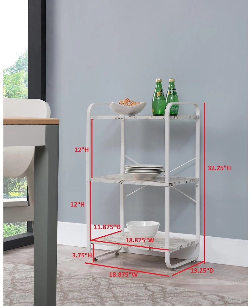 Kings Brand Furniture – Hillcrest 3-Tier Kitchen Baker's Rack - Utility Storage