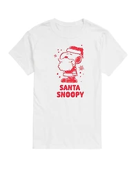 Airwaves Men's Peanuts Snoopy Santa Short Sleeve Tee