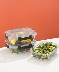 JoyJolt 2-Sectional Set of 5 Food Prep Storage Containers