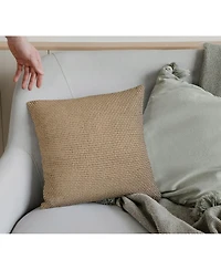 Ihi Home Madera Cross Weave Pillow, 22"x 22"