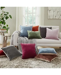 Ihi Home Stella Plush Velvet Decorative Pillow Cover, 14" x 20"