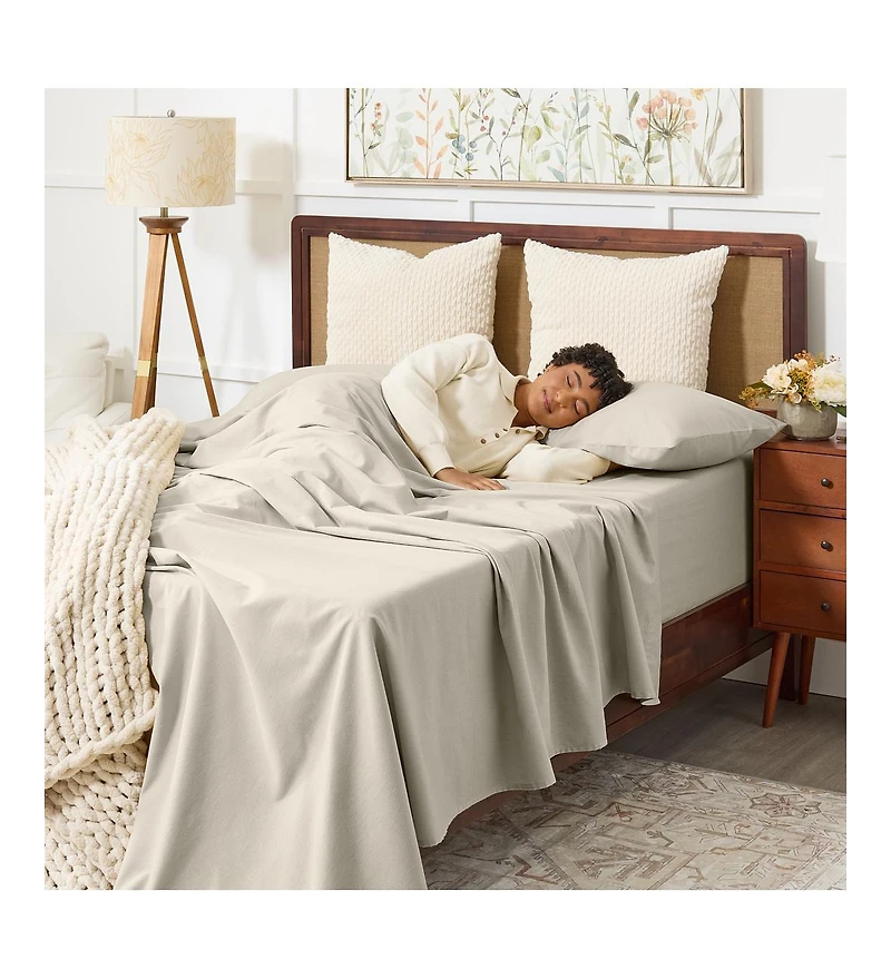 Cosy House Collection Flannel Bed Sheet Set