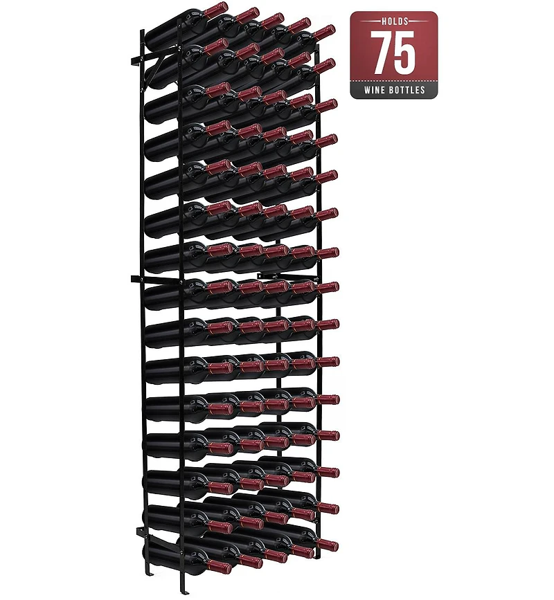 Sorbus 75-Bottle Freestanding Wine Rack Stand - Perfect Storage for Kitchen, Dining Room, Bar, or Wine Cellar