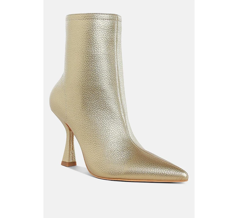 Farnak Pleather Pointed Toe Ankle Boots