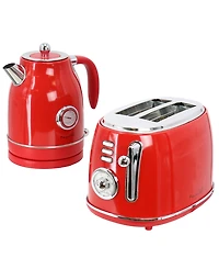 MegaChef 1.7 Quart Electric Kettle and 2 Slice Toaster Combo