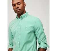 Tommy Hilfiger Men's Regular-Fit Flex Gingham Check Button-Down Poplin Shirt