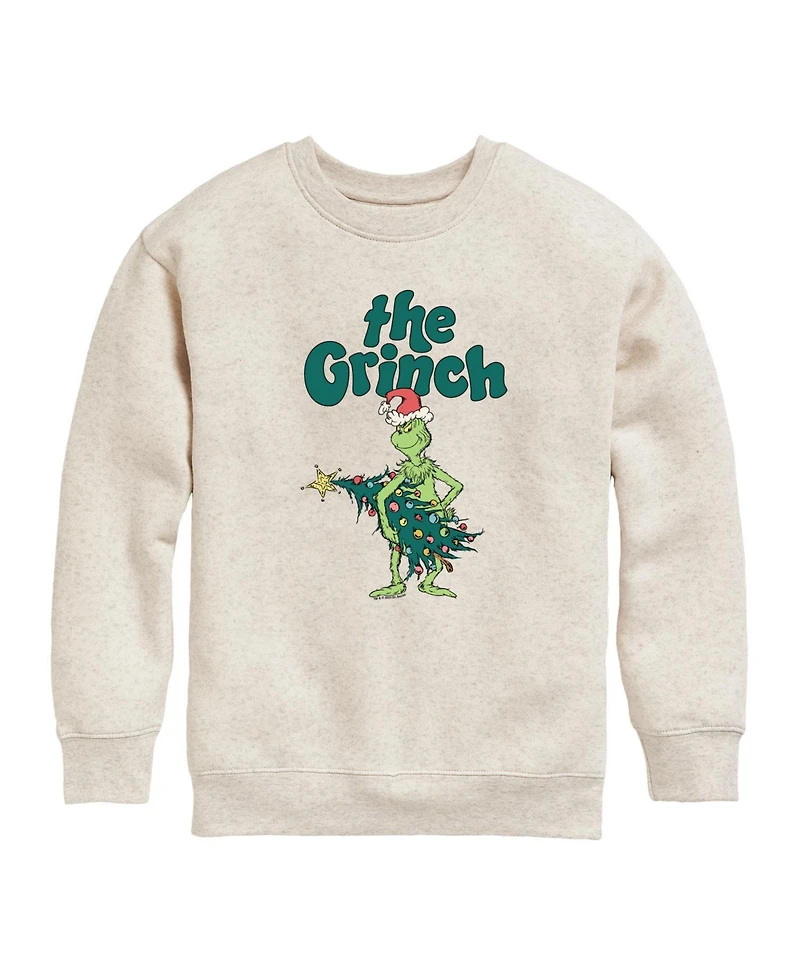 The Grinch Big Girls Tree Graphic Fleece Top