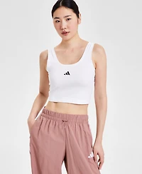 adidas Women's Essentials Small Logo Cotton Tank Top