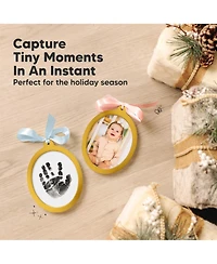 KeaBabies Bitsy Inkless Baby Hand and Footprint Kit, Two-sides Baby Christmas Photo Ornaments, Personalized Baby Keepsake Gifts